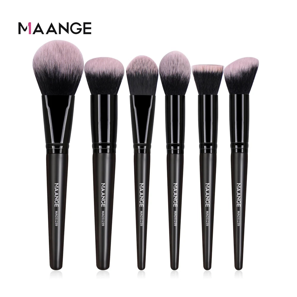 MAANGE Wholesale 6 Pcs Multi-function Make up Brushes Large Brush Head Powder Makeup Brush Set