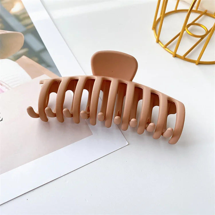 Super Practical and Sweet Frosted Color Grip Clip Make-up Bath All-match Big Clip Candy Color Resin Hair Accessories Sets