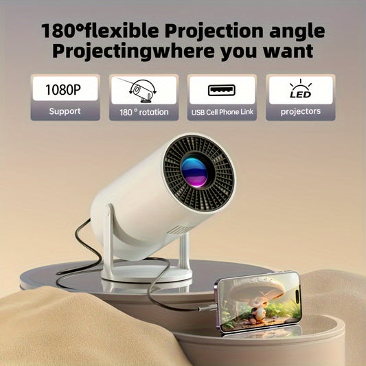 Mini Projector Ultra Clear 4K Android 11.0 1080P 720P 200ANSI, Ultra High Quality, Portable Wireless Outdoor Home Theater 180° Adjustable Projection Angle