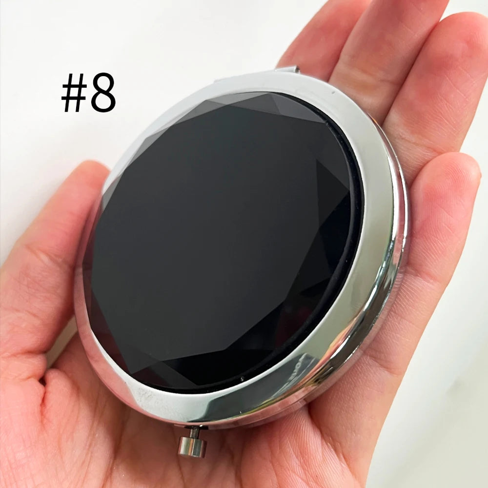 Cosmetic Metal Pocket Mirror Personalized Round Make up Hand Held Travel Small Portable Makeup Mirror