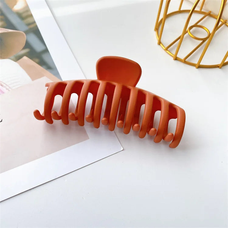 Super Practical and Sweet Frosted Color Grip Clip Make-up Bath All-match Big Clip Candy Color Resin Hair Accessories Sets