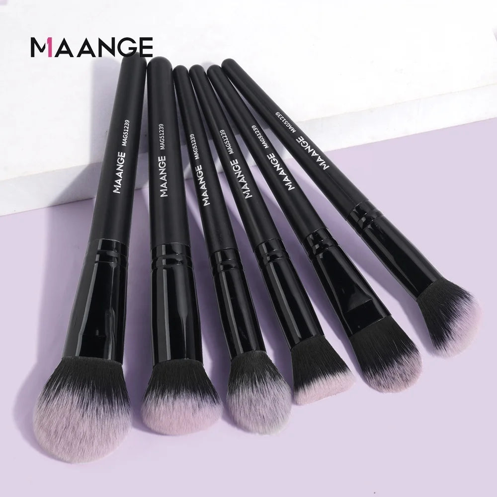 MAANGE Wholesale 6 Pcs Multi-function Make up Brushes Large Brush Head Powder Makeup Brush Set