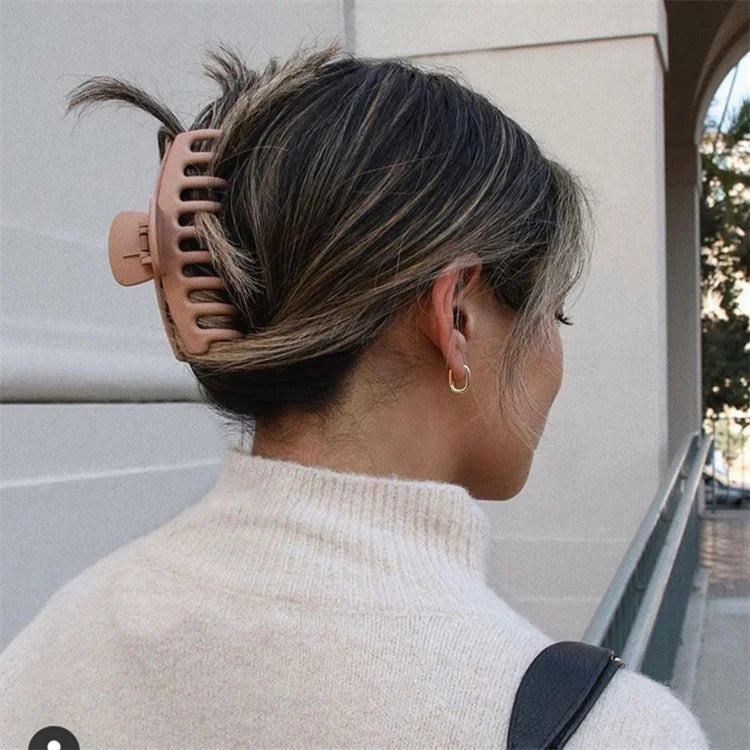 Super Practical and Sweet Frosted Color Grip Clip Make-up Bath All-match Big Clip Candy Color Resin Hair Accessories Sets