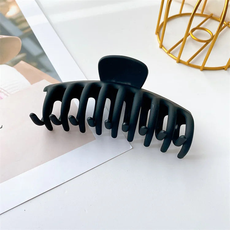 Super Practical and Sweet Frosted Color Grip Clip Make-up Bath All-match Big Clip Candy Color Resin Hair Accessories Sets