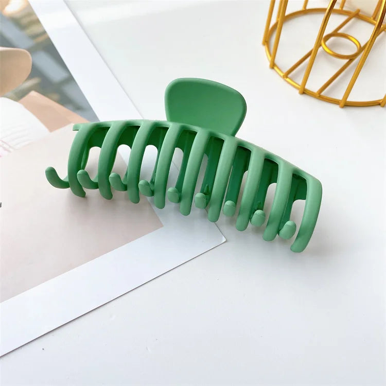 Super Practical and Sweet Frosted Color Grip Clip Make-up Bath All-match Big Clip Candy Color Resin Hair Accessories Sets