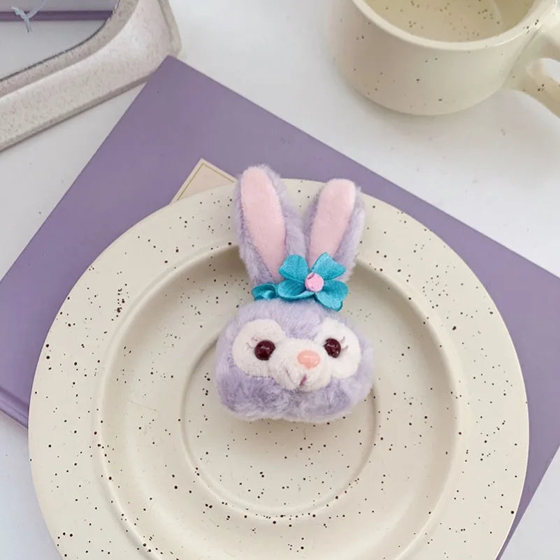 Cartoon Rabbit Cat Ear Cute Plush Headband OMG Bow Wash Face Hairband Lady Soft Custom Women Fur Elastic Make up Headbands