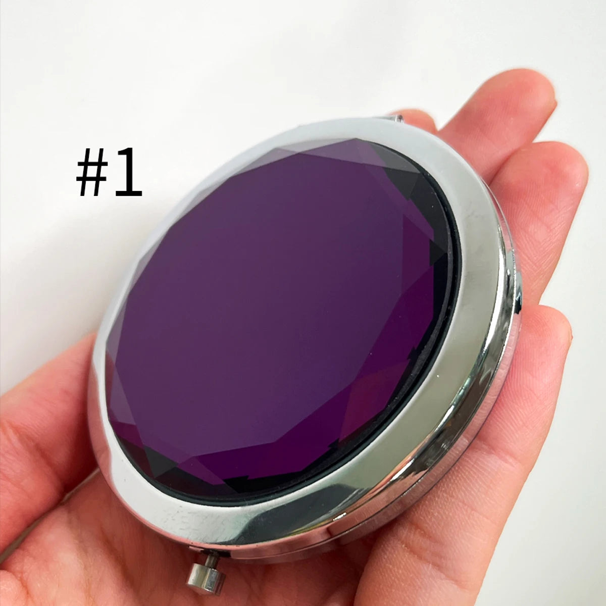 Cosmetic Metal Pocket Mirror Personalized Round Make up Hand Held Travel Small Portable Makeup Mirror