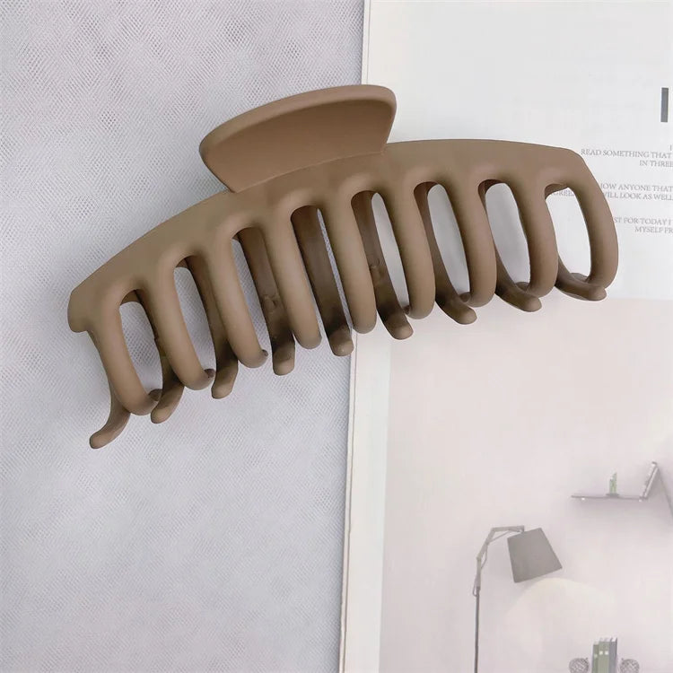 Super Practical and Sweet Frosted Color Grip Clip Make-up Bath All-match Big Clip Candy Color Resin Hair Accessories Sets