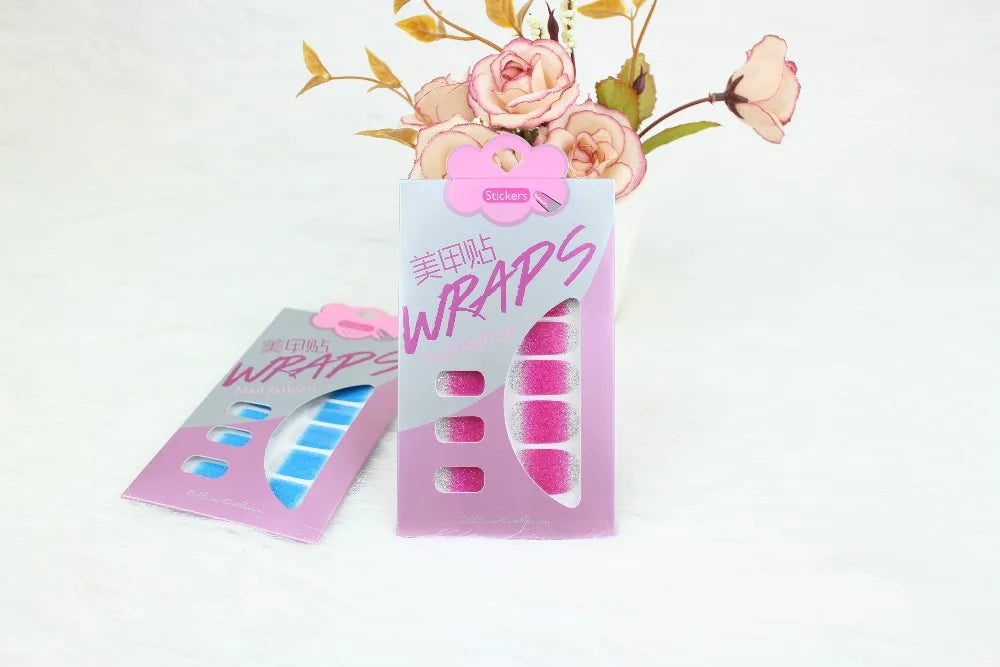 Wholesale Cartoon Glitter Mermaid Nail Art Designs Strips for Children Make-up Nail Art DIY Nail Decoration Stickers for Kids