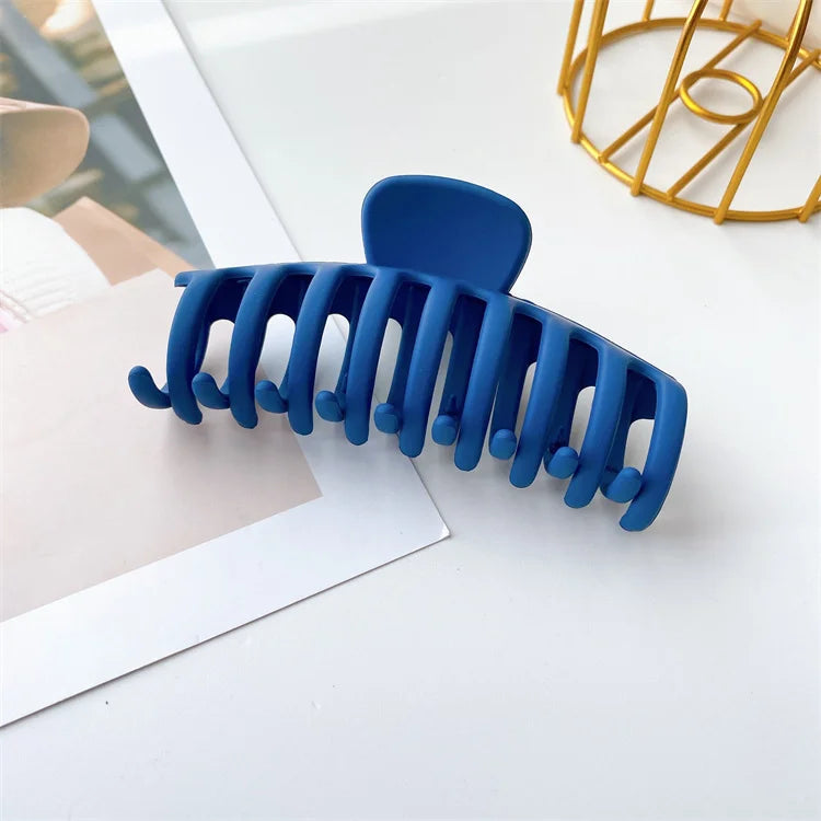 Super Practical and Sweet Frosted Color Grip Clip Make-up Bath All-match Big Clip Candy Color Resin Hair Accessories Sets