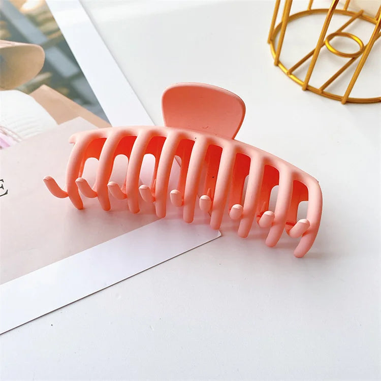 Super Practical and Sweet Frosted Color Grip Clip Make-up Bath All-match Big Clip Candy Color Resin Hair Accessories Sets