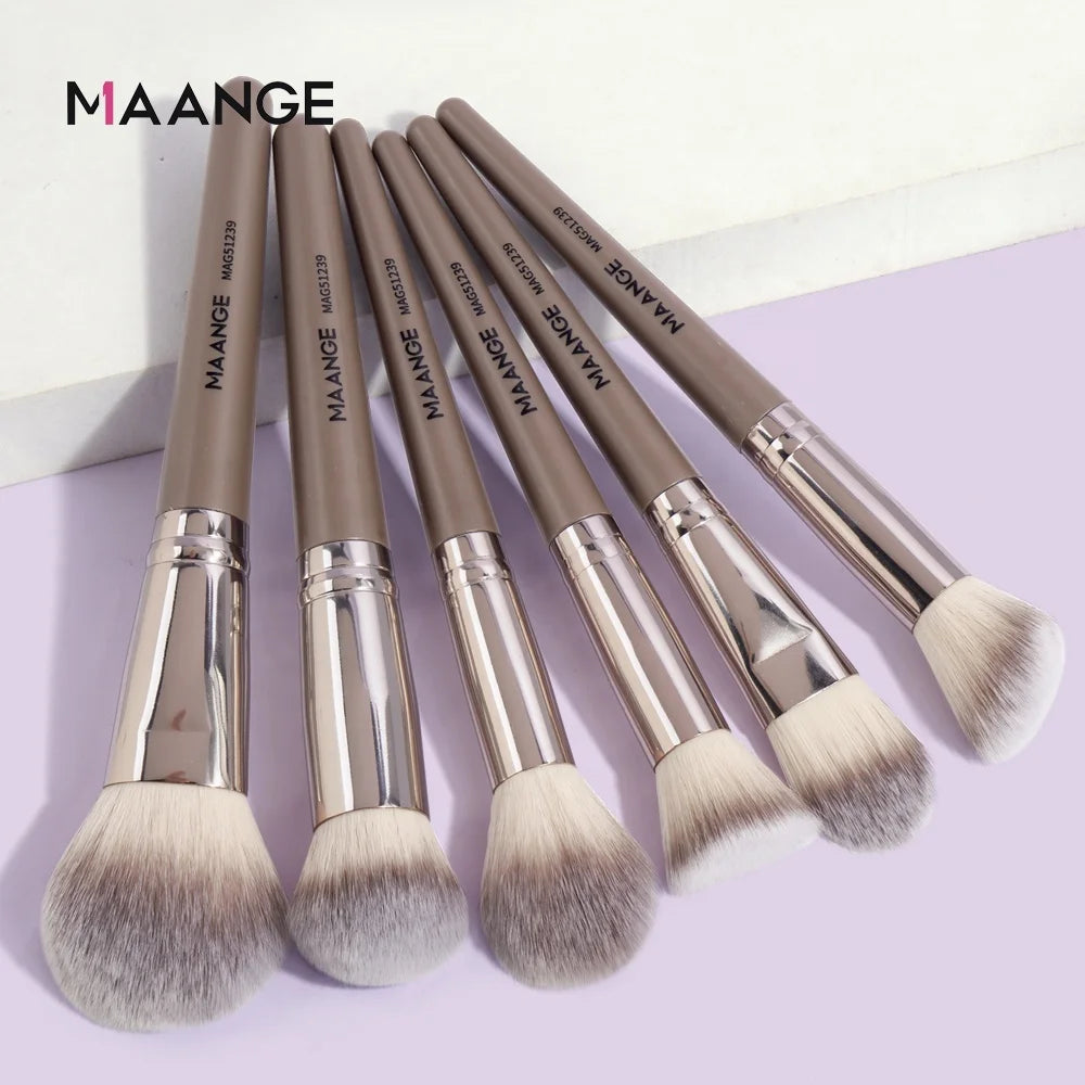 MAANGE Wholesale 6 Pcs Multi-function Make up Brushes Large Brush Head Powder Makeup Brush Set