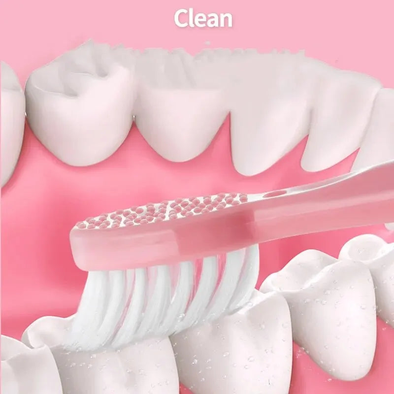 1pc White/Pink Electric Toothbrush Adult Model Soft Bristle Electric Toothbrush Battery Model Family Set Electric Toothbrush
