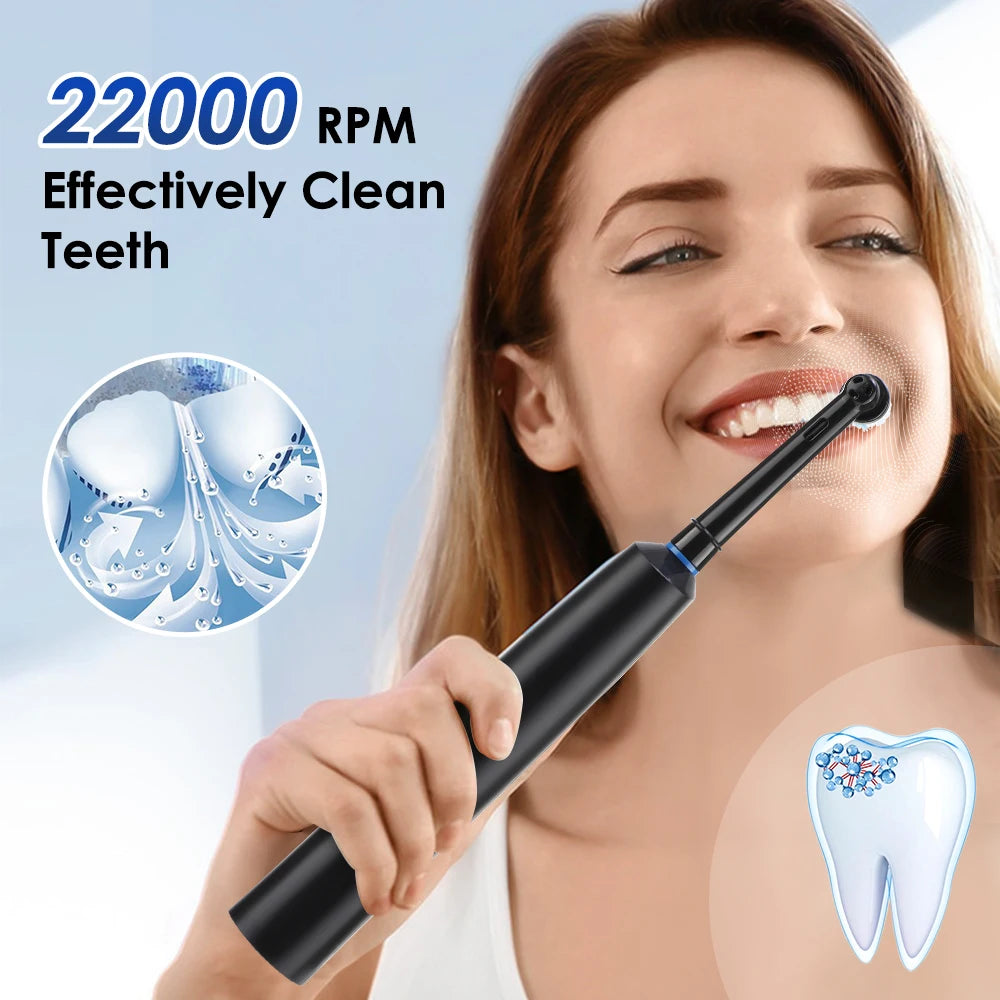 Electric Smart Rotating Timing Toothbrush, Rechargeable Rotary Toothbrush with 4 Heads, 5 Modes Setting Teeth Whitening Oral Car